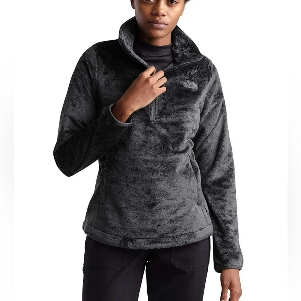 The North Face Women's Osito 1/4 Zip Pullover Women's Size Small Gray Soft Cozy